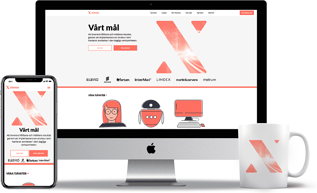 Xtenso design desktop och responsiv