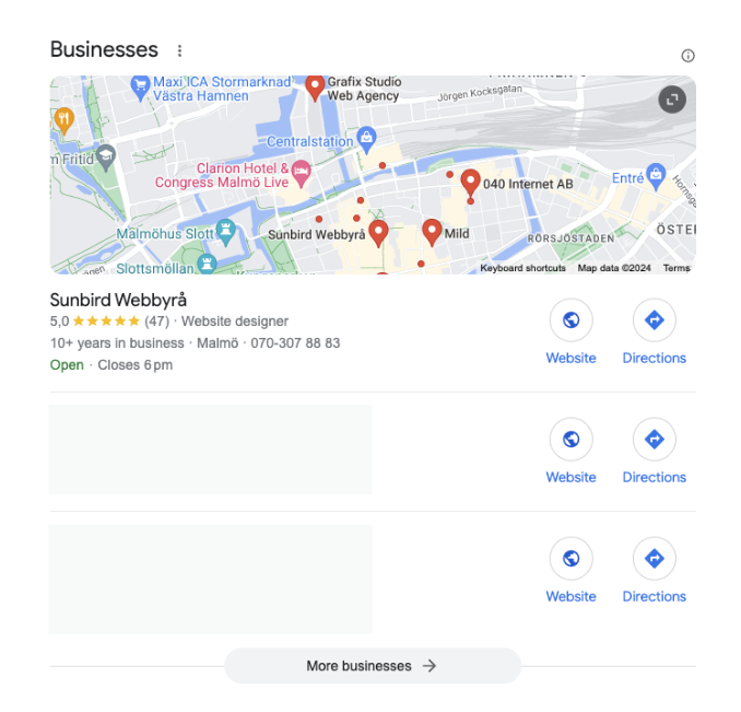 Google My Business för Lokal SEO