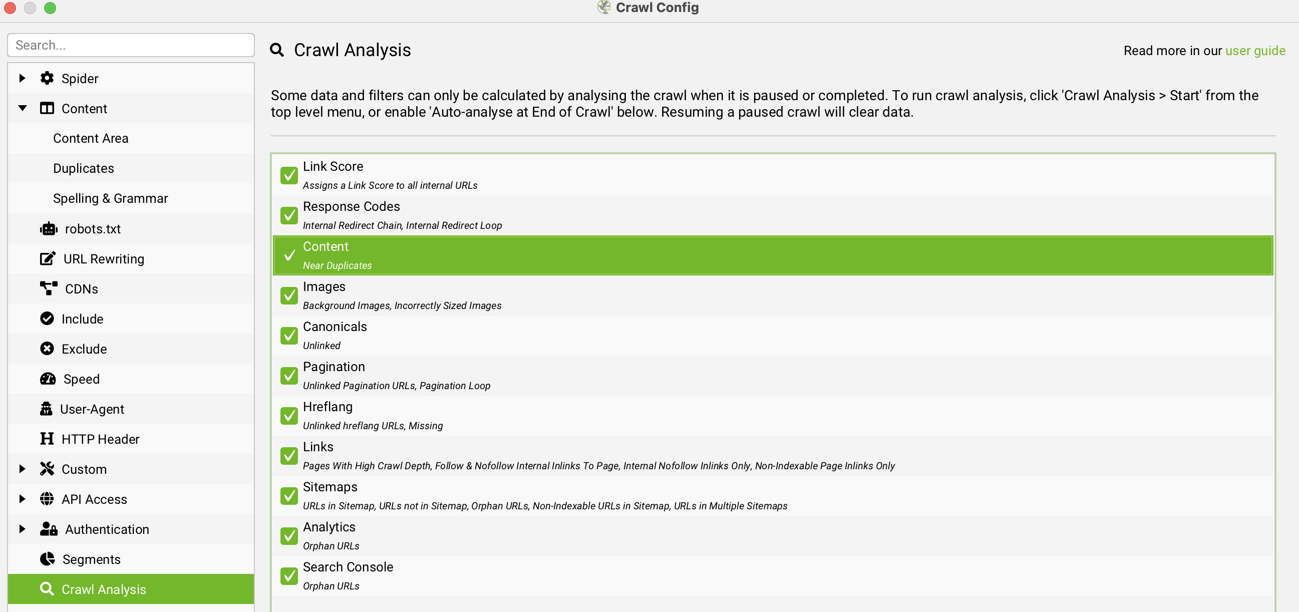 Crawl Analysis