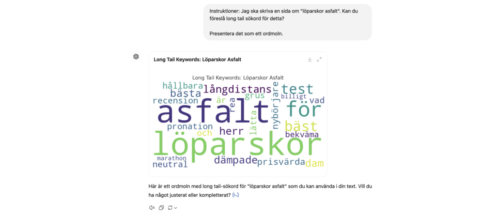 Hitta long tail sökord med ChatGPT